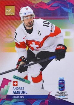 2022 BY Cards IIHF World Championship #SUI/2022-13 Andres Ambuhl Front