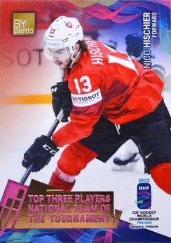 2022 BY Cards IIHF World Championship #SUI/2022-29 Nico Hischier Front