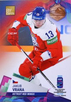 2022 BY Cards IIHF World Championship #CZE/2022-14 Jakub Vrana Front