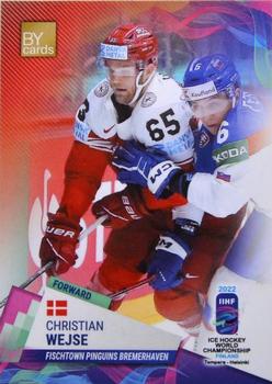 2022 BY Cards IIHF World Championship #DEN/2022-21 Christian Wejse Front