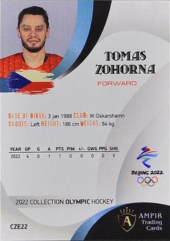 2022 AMPIR Olympic Games (Unlicensed) #CZE22 Tomas Zohorna Back