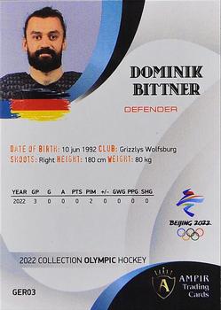 2022 AMPIR Olympic Games (Unlicensed) #GER03 Dominik Bittner Back