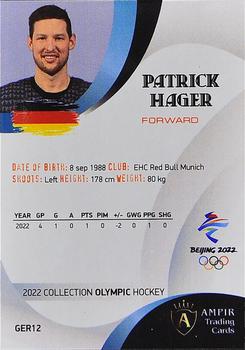 2022 AMPIR Olympic Games (Unlicensed) #GER12 Patrick Hager Back