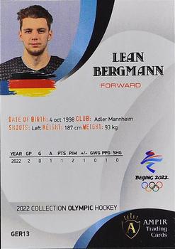2022 AMPIR Olympic Games (Unlicensed) #GER13 Lean Bergmann Back