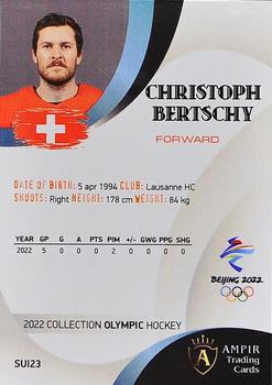 2022 AMPIR Olympic Games (Unlicensed) #SUI23 Christoph Bertschy Back