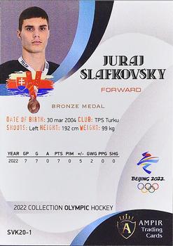 2022 AMPIR Olympic Games (Unlicensed) #SVK20-1 Juraj Slafkovsky Back