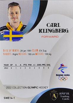 2022 AMPIR Olympic Games (Unlicensed) #SWE14-1 Carl Klingberg Back