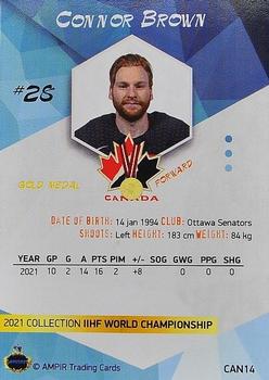 2021 AMPIR IIHF World Championship (Unlicensed) #CAN14 Connor Brown Back