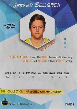 2021 AMPIR IIHF World Championship (Unlicensed) #SWE09 Jesper Sellgren Back
