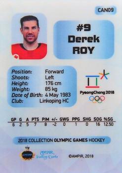 2018 AMPIR Olympic Games (Unlicensed) #CAN09 Derek Roy Back