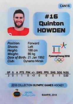 2018 AMPIR Olympic Games (Unlicensed) #CAN16 Quinton Howden Back