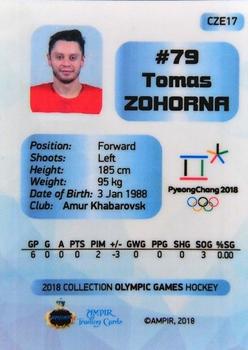 2018 AMPIR Olympic Games (Unlicensed) #CZE17 Tomas Zohorna Back