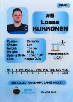 2018 AMPIR Olympic Games (Unlicensed) #FIN05 Lasse Kukkonen Back