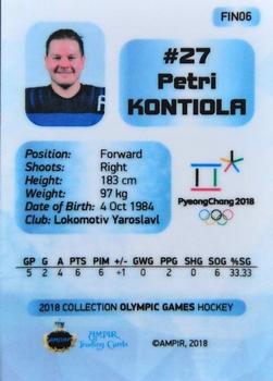 2018 AMPIR Olympic Games (Unlicensed) #FIN06 Petri Kontiola Back