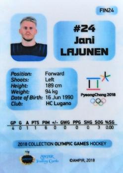 2018 AMPIR Olympic Games (Unlicensed) #FIN24 Jani Lajunen Back