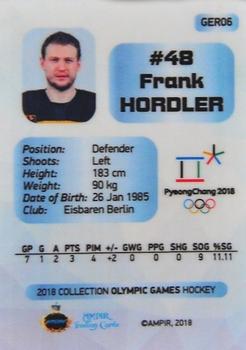 2018 AMPIR Olympic Games (Unlicensed) #GER06 Frank Hordler Back