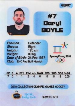 2018 AMPIR Olympic Games (Unlicensed) #GER07 Daryl Boyle Back