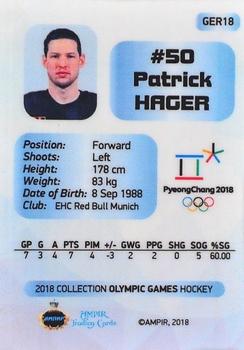 2018 AMPIR Olympic Games (Unlicensed) #GER18 Patrick Hager Back