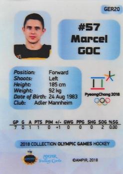 2018 AMPIR Olympic Games (Unlicensed) #GER20 Marcel Goc Back