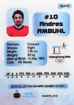 2018 AMPIR Olympic Games (Unlicensed) #SUI10 Andres Ambuhl Back