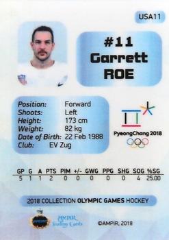 2018 AMPIR Olympic Games (Unlicensed) #USA11 Garrett Roe Back