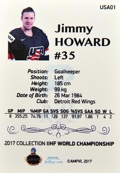 2016-17 AMPIR IIHF World Championship #USA01 Jimmy Howard Back