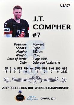 2016-17 AMPIR IIHF World Championship #USA07 J.T. Compher Back