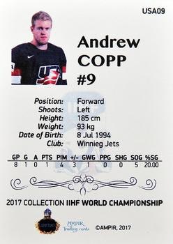 2016-17 AMPIR IIHF World Championship #USA09 Andrew Copp Back