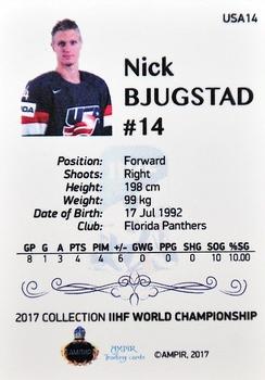 2016-17 AMPIR IIHF World Championship #USA14 Nick Bjugstad Back
