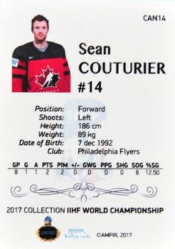 2016-17 AMPIR IIHF World Championship #CAN14 Sean Couturier Back
