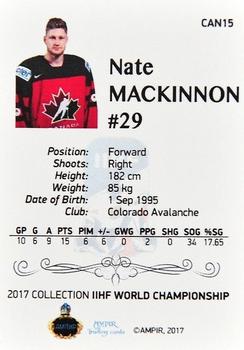 2016-17 AMPIR IIHF World Championship #CAN15 Nathan Mackinnon Back