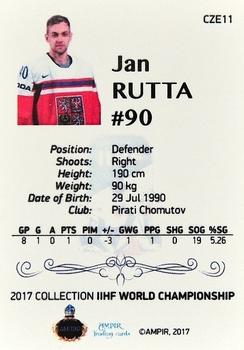 2016-17 AMPIR IIHF World Championship #CZE11 Jan Rutta Back