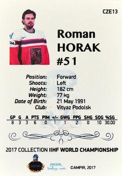 2016-17 AMPIR IIHF World Championship #CZE13 Roman Horak Back
