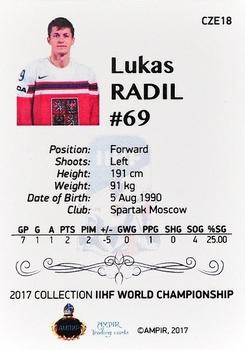 2016-17 AMPIR IIHF World Championship #CZE18 Lukas Radil Back