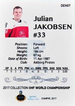 2016-17 AMPIR IIHF World Championship #DEN07 Julian Jakobsen Back
