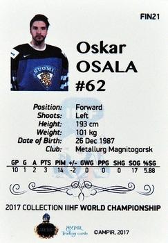 2016-17 AMPIR IIHF World Championship #FIN21 Oskar Osala Back