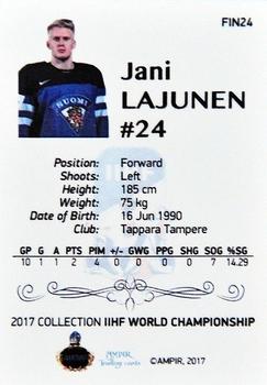 2016-17 AMPIR IIHF World Championship #FIN24 Jani Lajunen Back