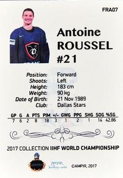 2016-17 AMPIR IIHF World Championship #FRA07 Antoine Roussel Back