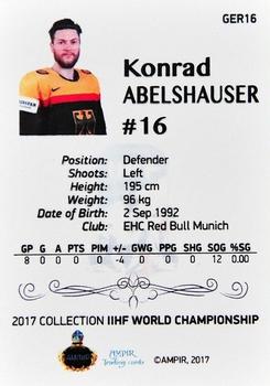 2016-17 AMPIR IIHF World Championship #GER16 Konrad Abeltshauser Back