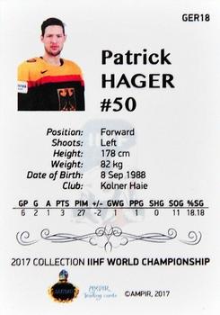 2016-17 AMPIR IIHF World Championship #GER18 Patrick Hager Back