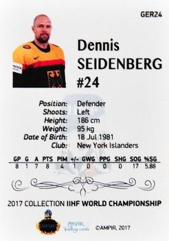 2016-17 AMPIR IIHF World Championship #GER24 Dennis Seidenberg Back