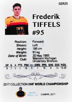 2016-17 AMPIR IIHF World Championship #GER25 Frederik Tiffels Back