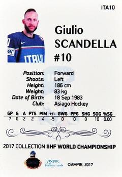 2016-17 AMPIR IIHF World Championship #ITA10 Giulio Scandella Back