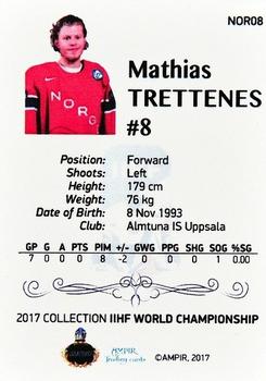 2016-17 AMPIR IIHF World Championship #NOR08 Mathias Trettenes Back