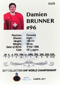 2016-17 AMPIR IIHF World Championship #SUI25 Damien Brunner Back