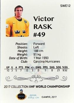 2016-17 AMPIR IIHF World Championship #SWE12 Victor Rask Back