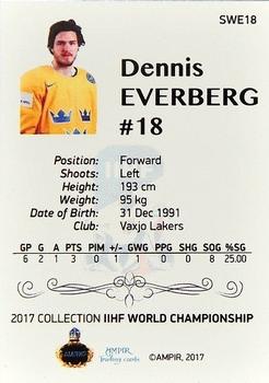 2016-17 AMPIR IIHF World Championship #SWE18 Dennis Everberg Back