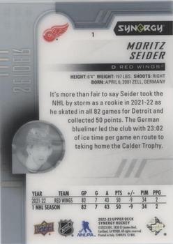 2022-23 Upper Deck Synergy #1 Moritz Seider Back