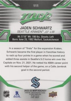 2022-23 Upper Deck MVP - Green Script #111 Jaden Schwartz Back