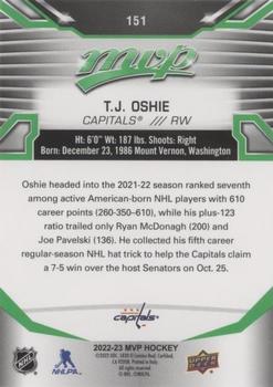 2022-23 Upper Deck MVP - Green Script #151 T.J. Oshie Back